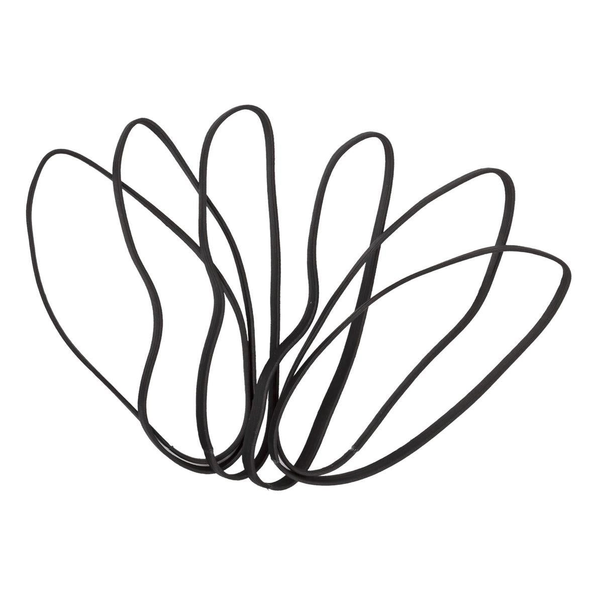 Stylin, 6p Black Headwraps ,clasp free,header card