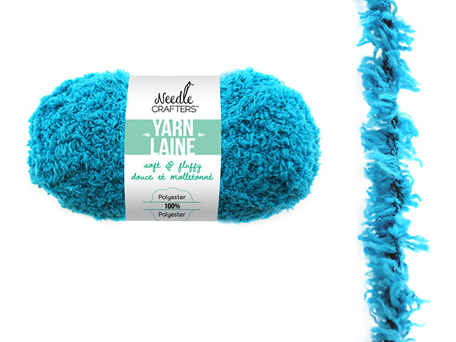 Needlecrafters: 50g Soft'n'Fluffy Yarn O) Aqua Blue