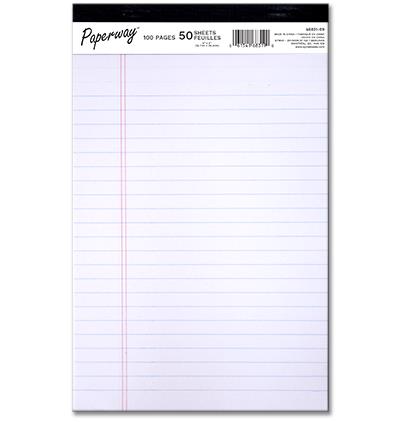 LEGAL PAD - 50 - WHITE 5" X 8"