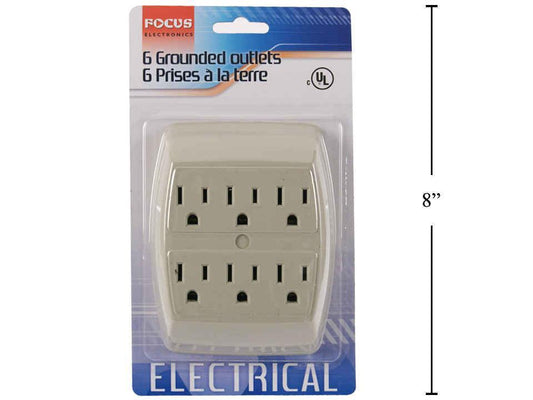 Focus Elect. 6 Grounded Outlets,  CUL UL, blister card
