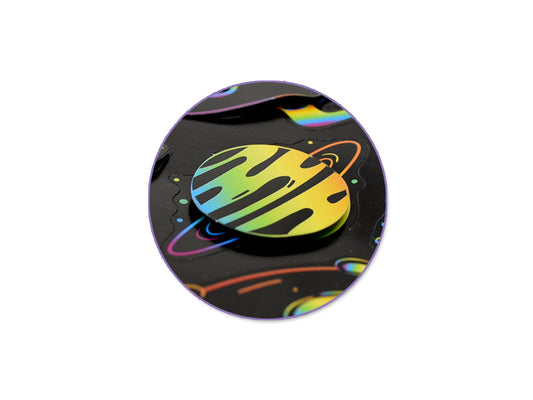 Handmade Sticker: 4.9"x7.3" 3D Rainbow Effect C) Out Of This World