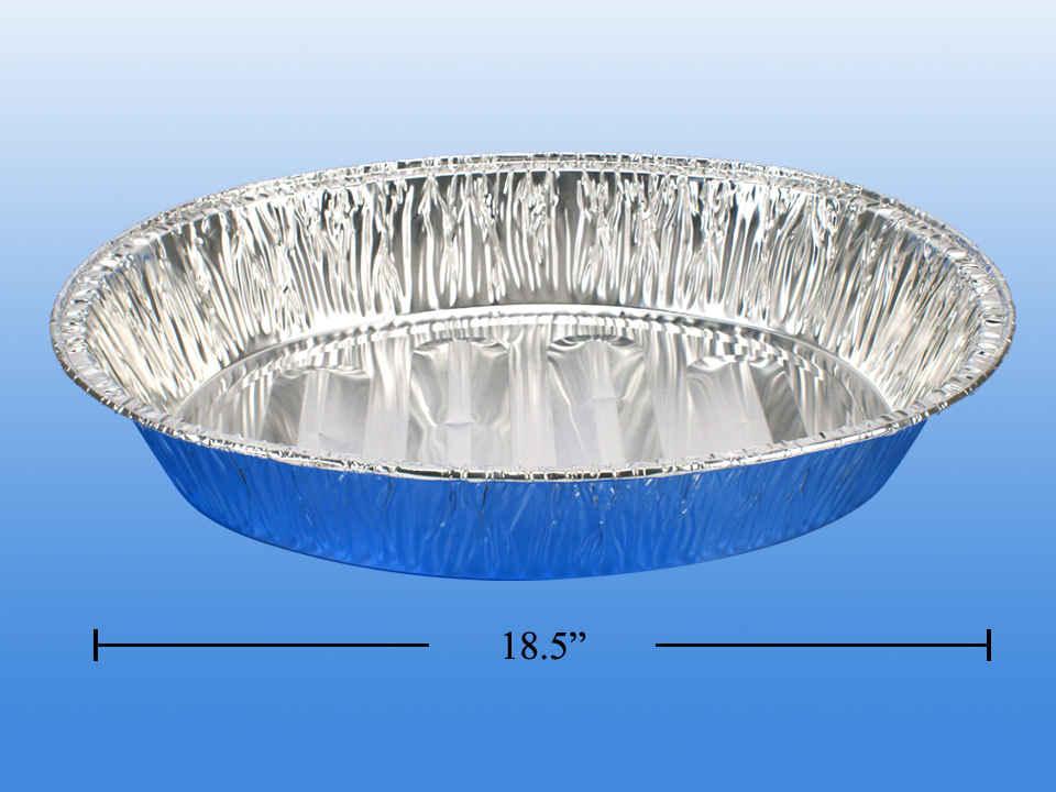 SiG.Kit  Large Foil Oval Roast Pan  18.75"Lx13.5"Wx3.375"H (TE70379)