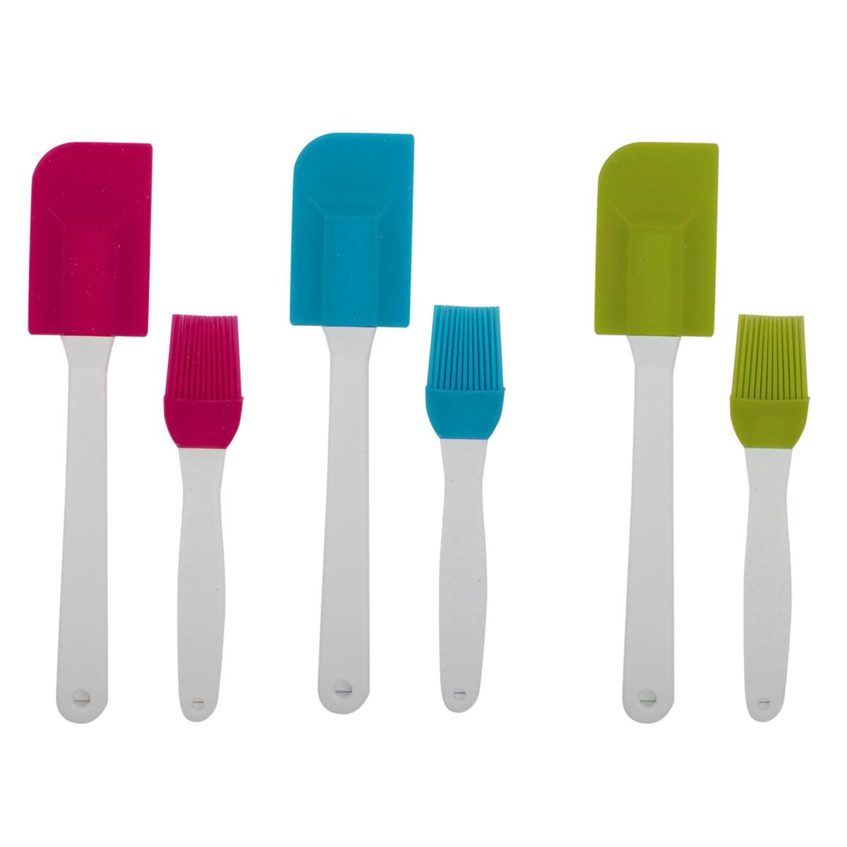Luciano  2-pc Silicone Spatula/ Pastry Brush,3 cols.,t.o.c.