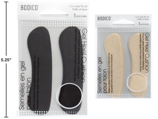Bodico, Gel Heel Cushion, 2col Black,Nude,pvc bag(HZ)