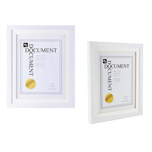 KG Morgan Frame, 10.5X13" 8.5X11" DBL MATT, WHITE ( LD S5 )