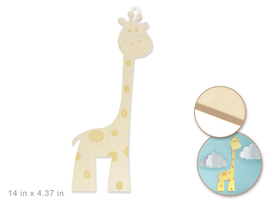 Wood Decor: DIY Laser-Etched Paintable Wall Plaques G) Giraffe