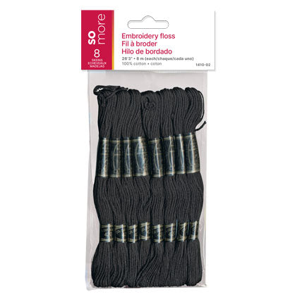 EMBROIDERY FLOSS - 8PCS BLACK