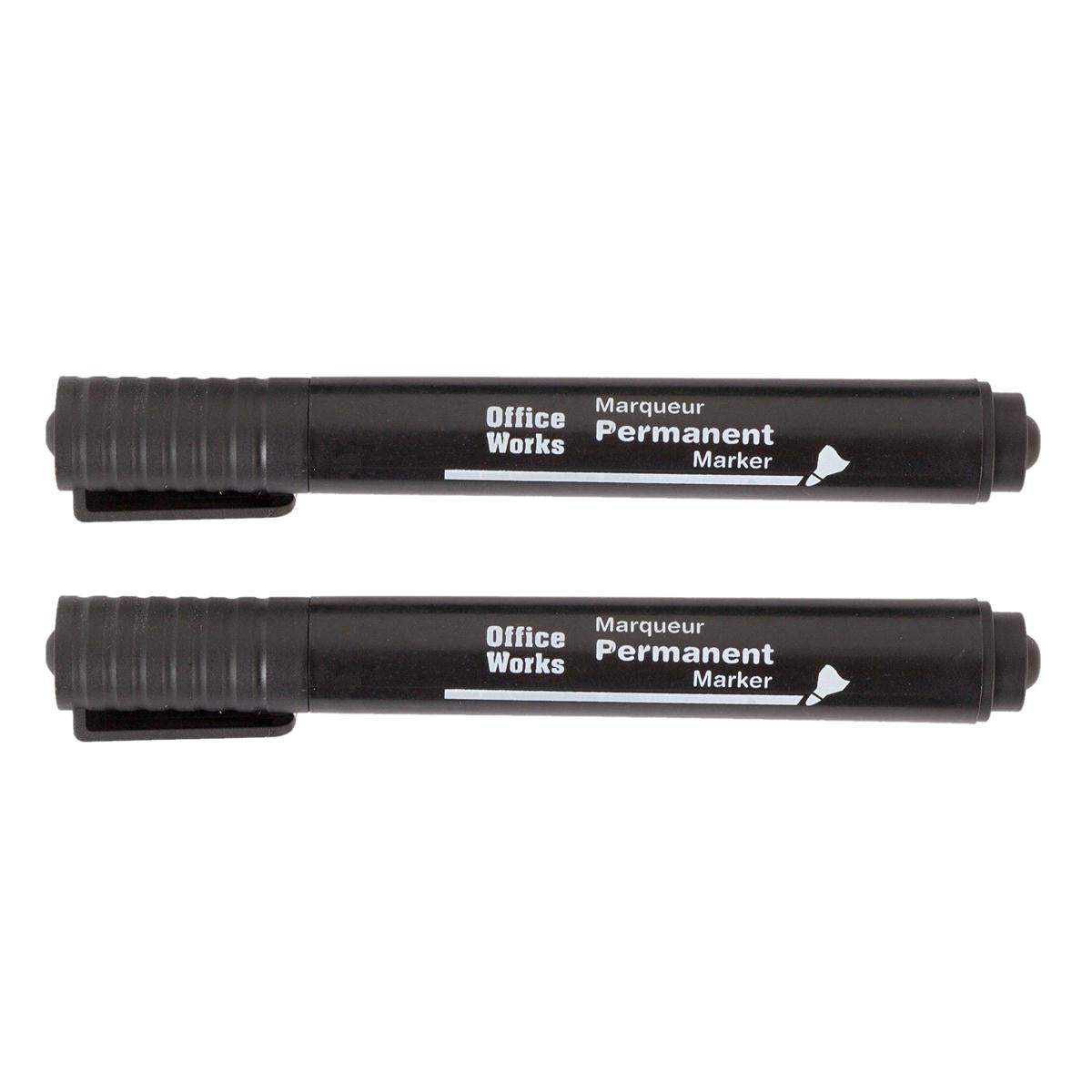 O.WKs. 2-Pk Permanent Marker in Black, b/c (A197145)