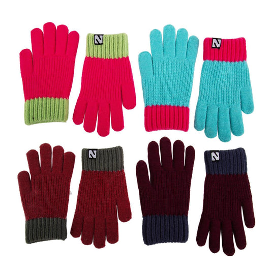 Nordic T. Kids "Rad" Gloves, 6 asst, single layer, hc