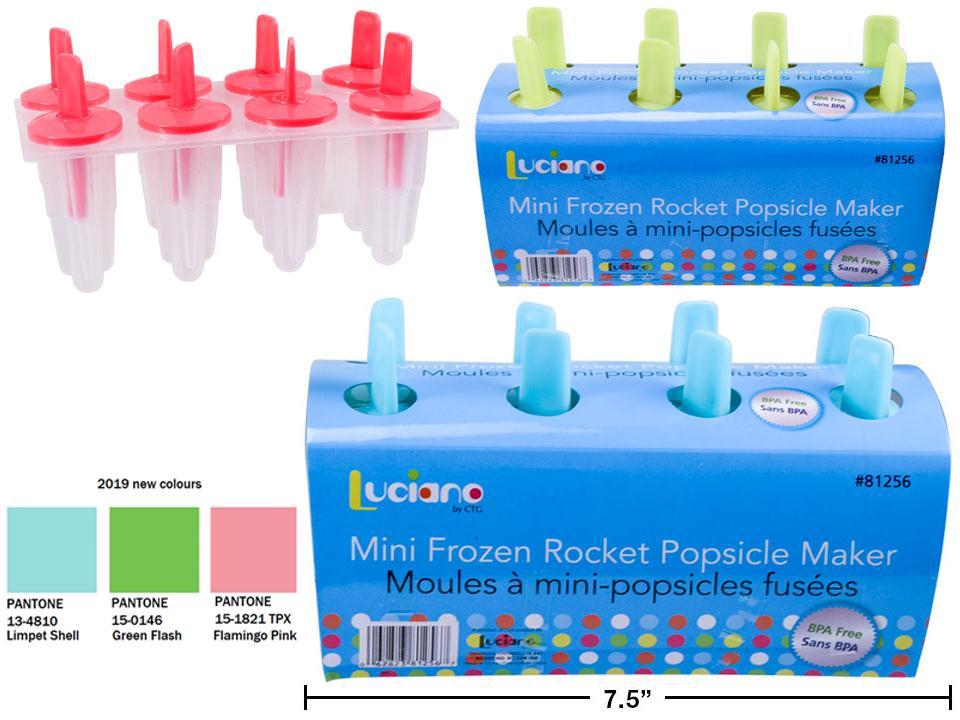 Luciano Frozen Rocket Popsicle Maker, Makes 8  Popsicles (ES86232)
