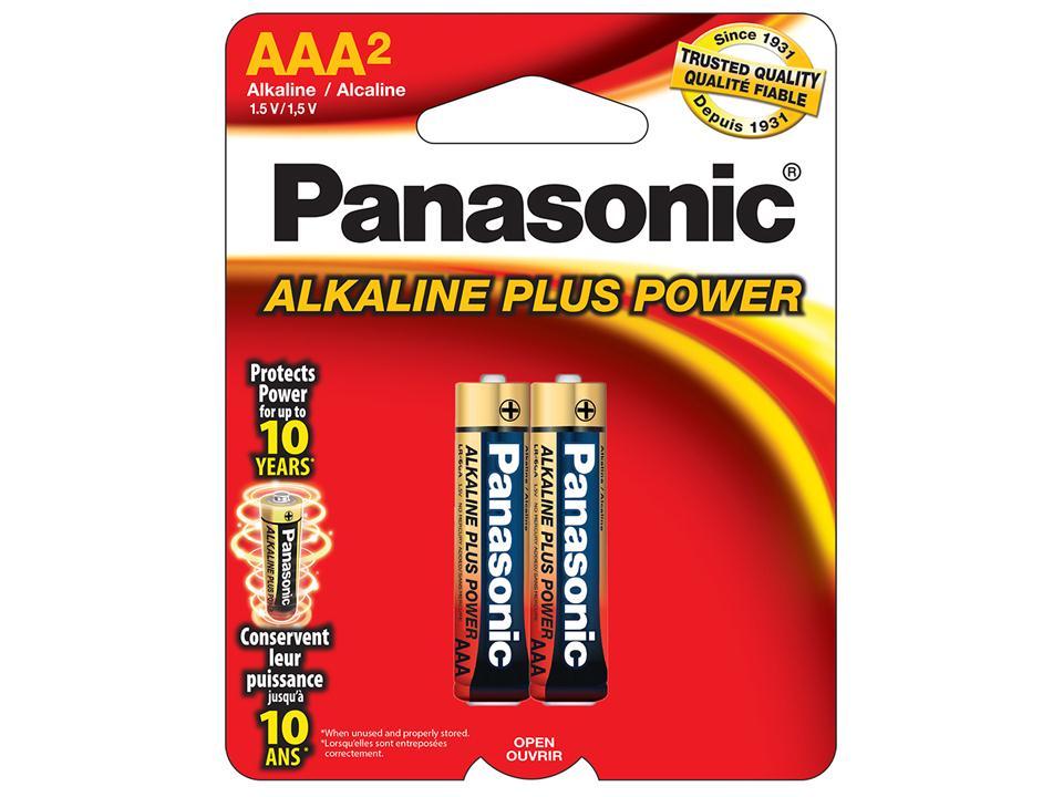 Panasonic, 2pk AAA Alkaline Plus 1.5V, Power Batteries