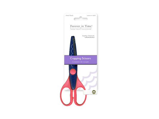 Paper Craft Essential: 6.5" Designer Cropping Scissors Metal Blade D) Scallop
