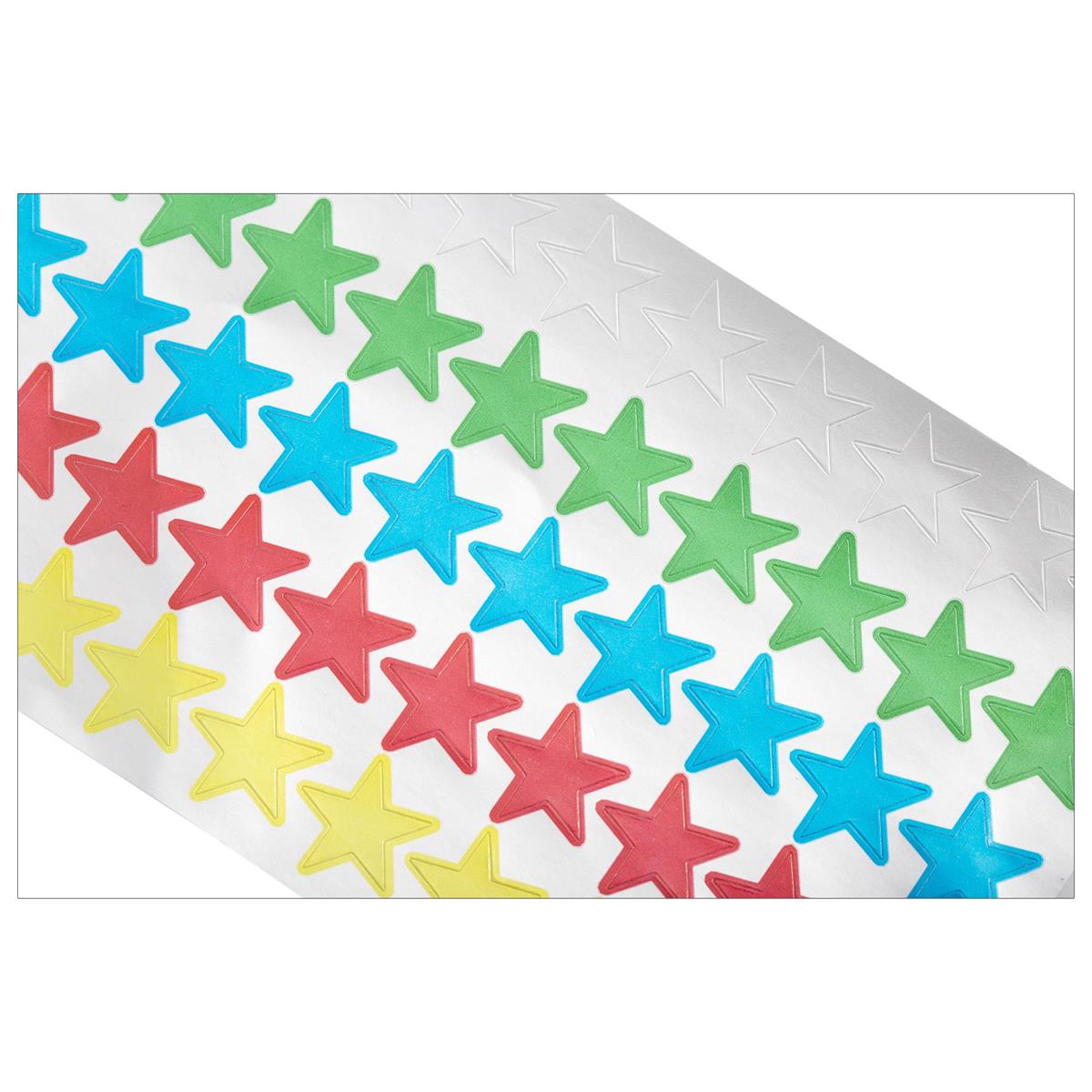 O.WKs. 1/2" Colour Star Labels,  400-pc., clam pack