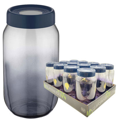 GLASS JAR-1L-BLUE
