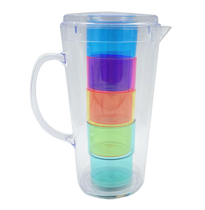 PITCHER & 4 CUPS