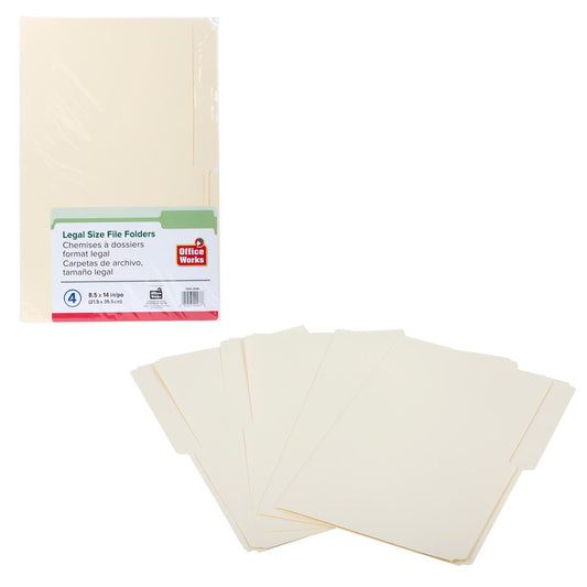 O.WKs. 4-pc Legal File Folders (DR98804)