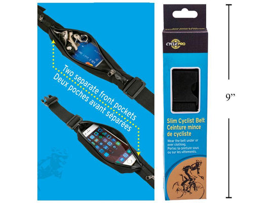 CYCLEPRO Slim Cyclist Belt, w/ 2 Front Pockets, cbx