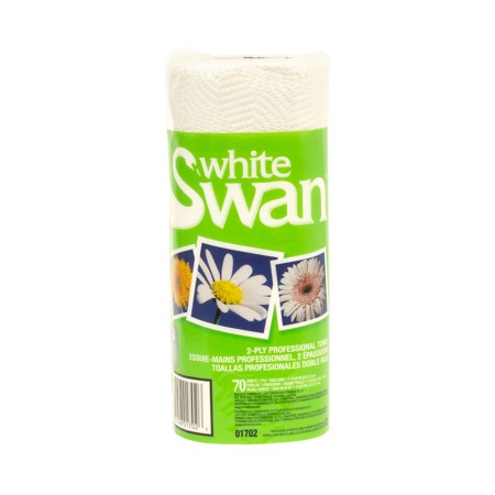 WHITE SWAN SINGLE ROLL PAPER TOWELS 70 SHEETS