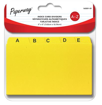 INDEX CARD DIVIDERS A-Z 3" X 5"
