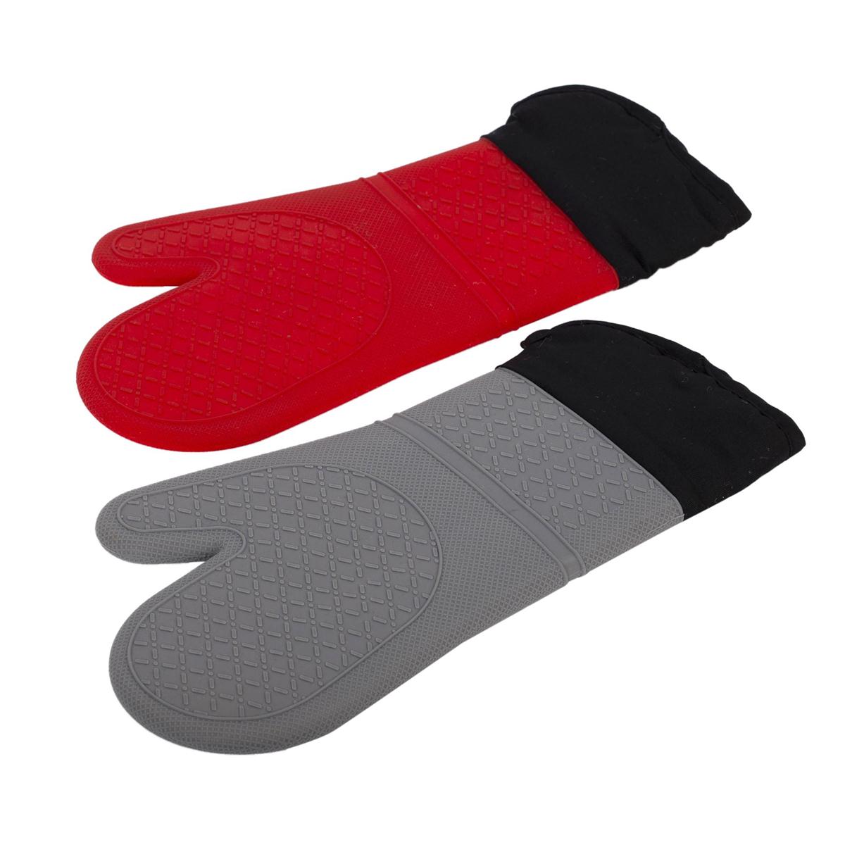 L.G. 15" x 7.3" Silicone Oven Mitt 2 colours, hangtag