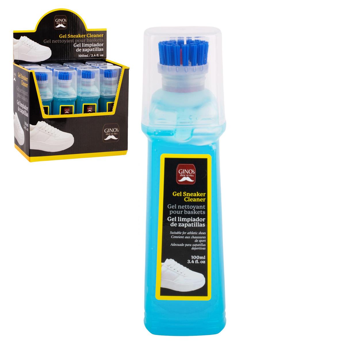 Gino's Gel Sneaker Cleaner, 100ml. 12/Display