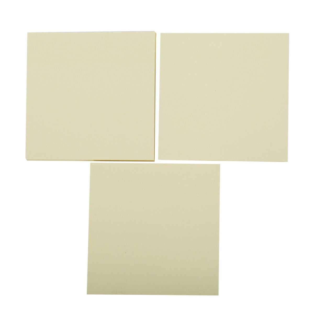 O.WKs.  50-sheet Sticky Notes,  3-pack 75x75mm, pbh