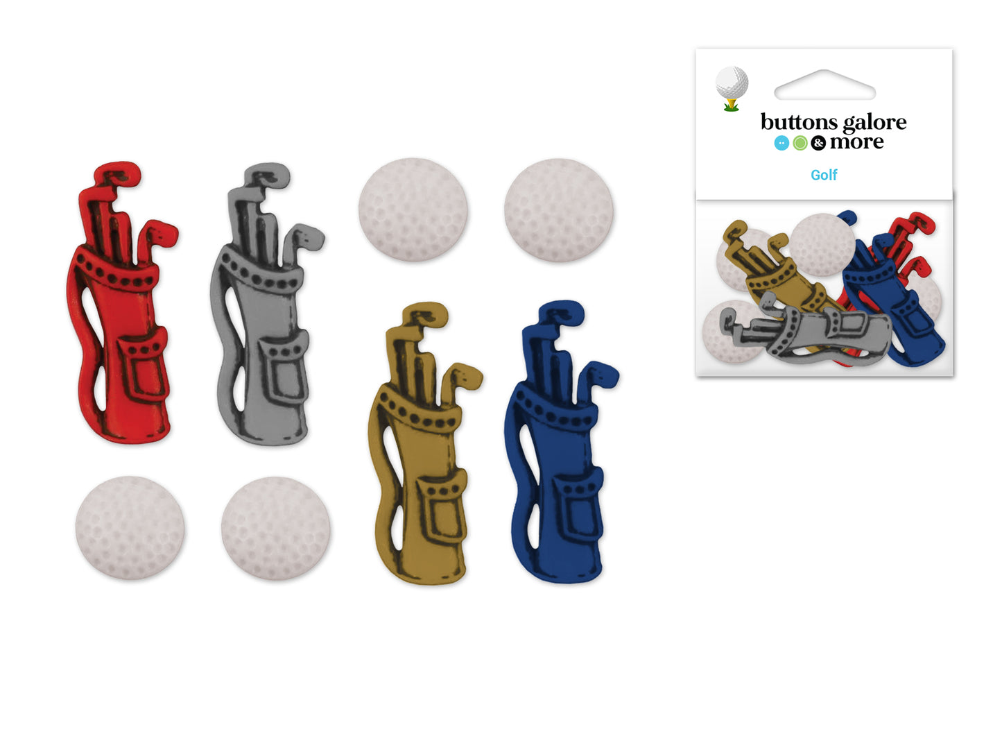 Buttons Galore & More: Craft & Sewing Novelty Buttons Asst 4062 Golf