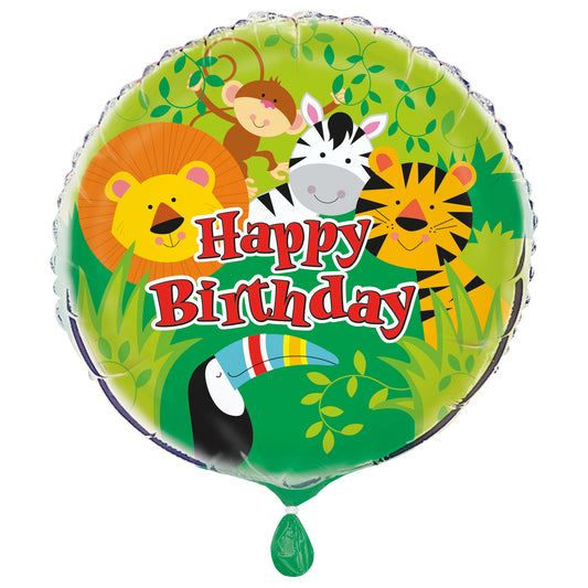 Foil Balloon 18": Animal Jungle - Round