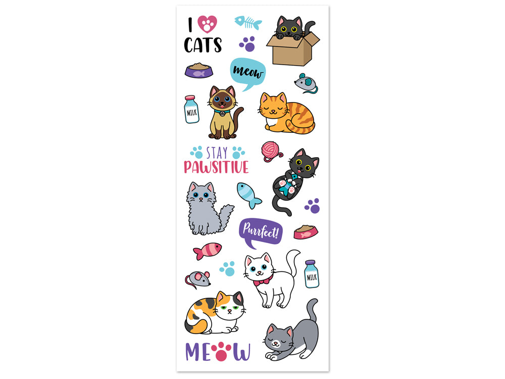 Paper Craft Sticker: 5"x12" Classic Themes 'Clear' Photo Safe 06) Cat Life