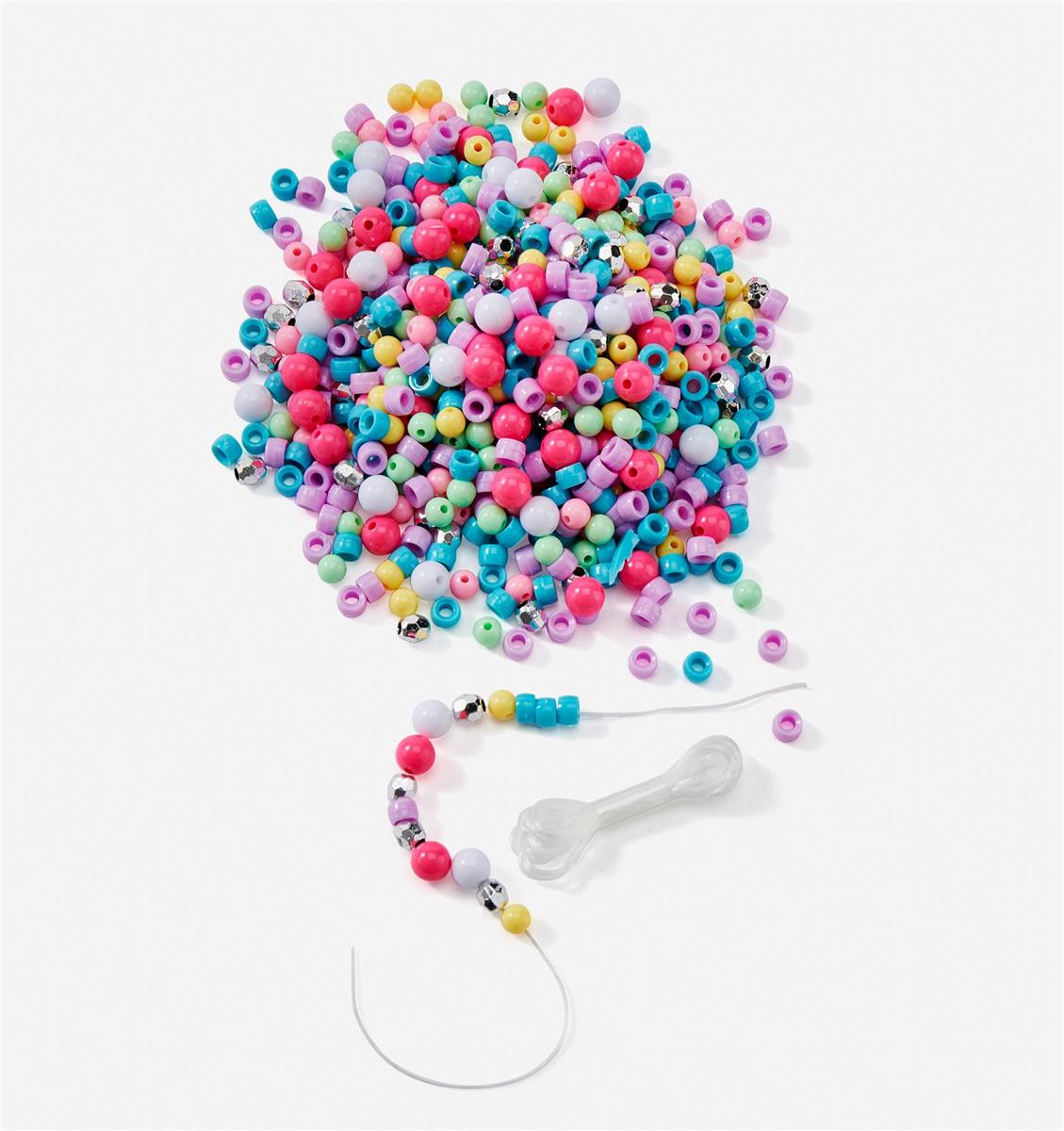 PS/PET DIY Colorful Beads, 6pcs/dsp, 1.8"x1.8"x4.5"