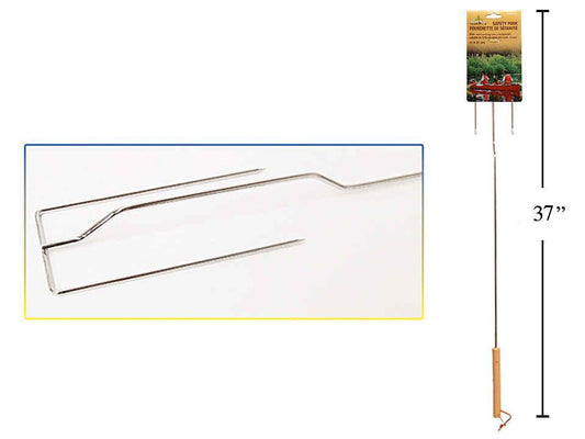 Camping 32" Safety Fork w/Wooden Handle, header (ES10414)
