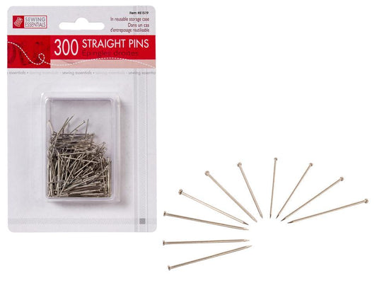 Sewing E. 300-pc Straight Pins  with Storage Case, b/c