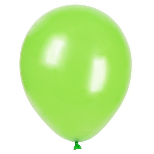 Helium filled - 12" Latex Balloons - Lime Green