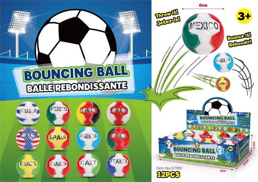 World Cup Bouncing Ball, 12 Asst., 12pcs/dsp