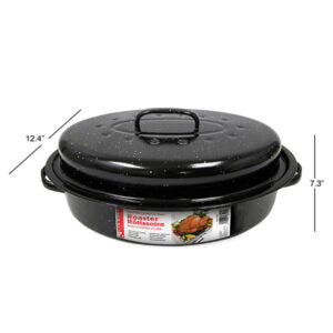 Oval Enamel Roaster with Cover
