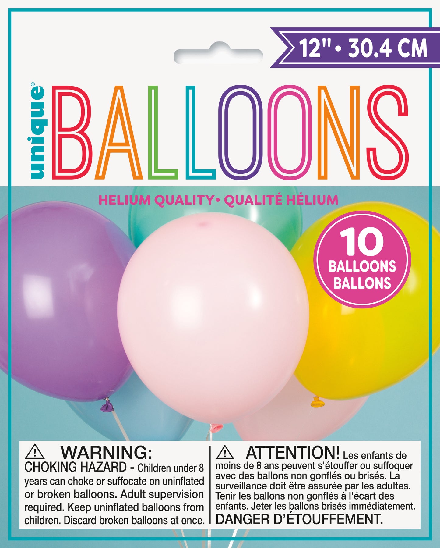 Latex Balloon 12"- Assorted Pastel,10ct
