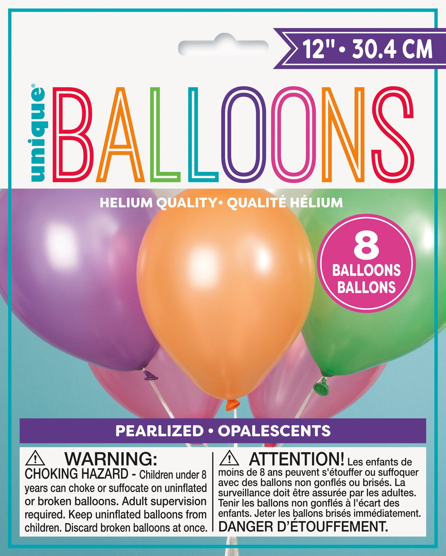 12" Latex Balloons  8ct - Assorted Pastel
