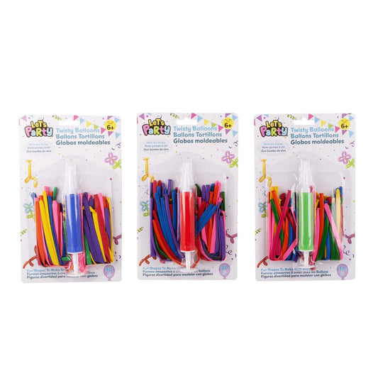 30-pc Twisty Balloon  w/Air Pump