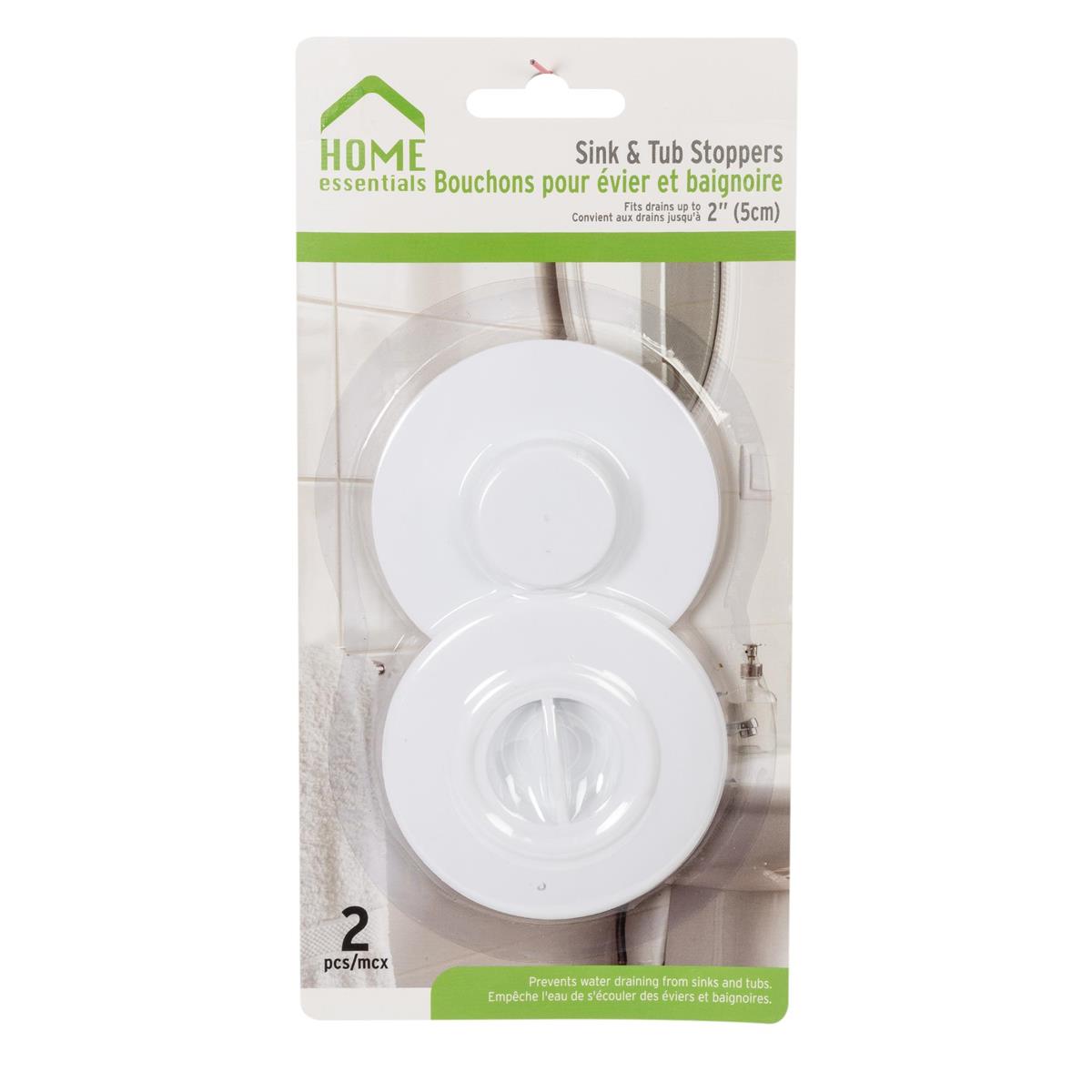 H.E.  2-pc Sink & Tub Stoppers,  b/c