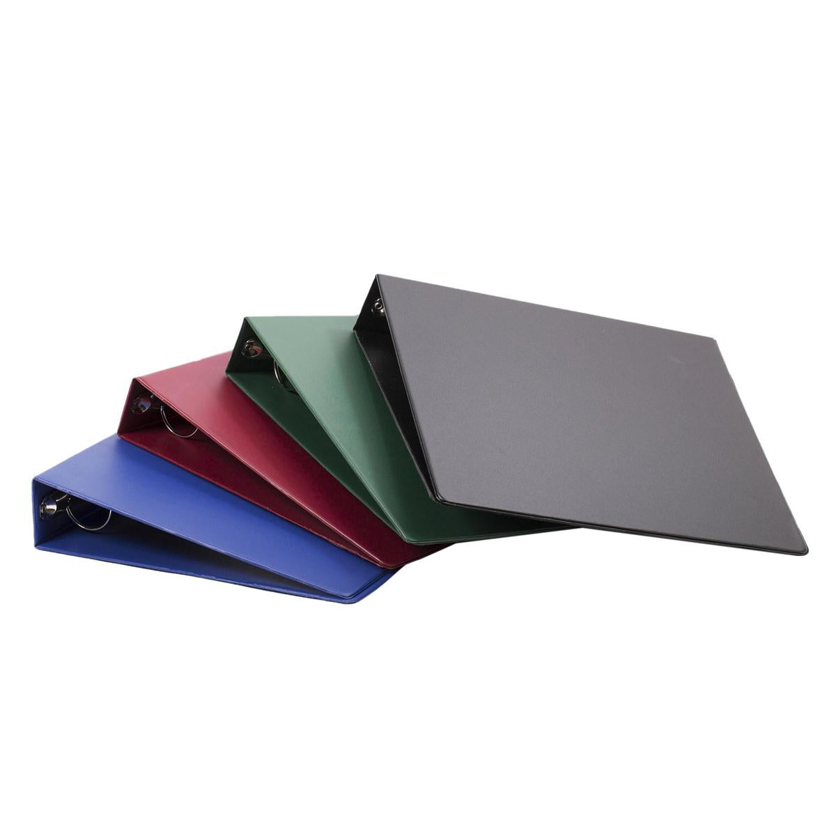 O.WKs. 1.5" Vinyl Binder, Black/ Blue/Burgundy/Green (PX98229)