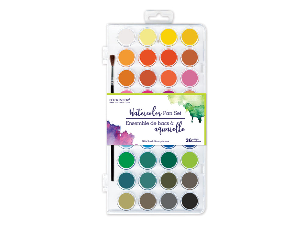 Color Factory: Artist Watercolor Pan Set 36pc w/Brush
