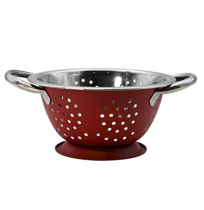 STAINLESS STEEL COLANDER-17.5 CM-RED