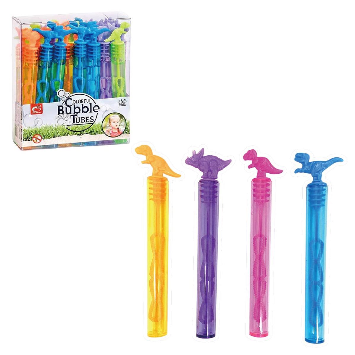 Sunny Dayz Set/24 Mini Dinosaur Bubble Wand (0.17oz) 4 Asst. 24/PDQ 0.4x4.1x0 CHT
