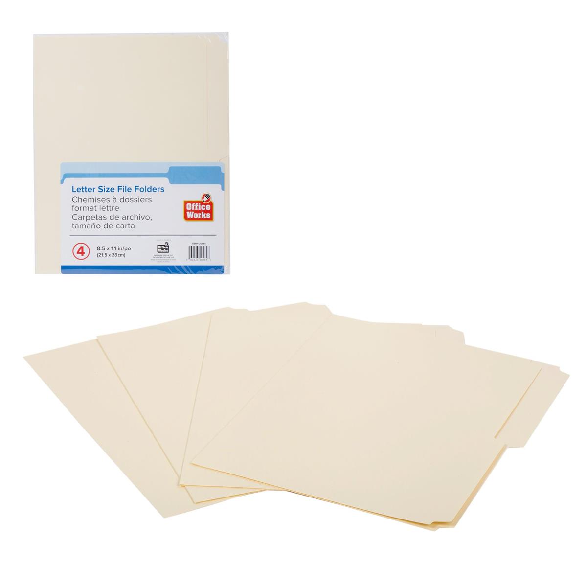 O.WKs. 4-pc Letter Size File Folder (DR98805)