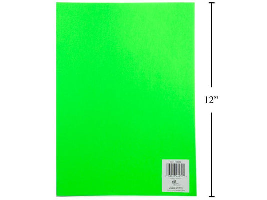 T4C, 8.25" x 11.5" Bristol Paper, Fluorescent Green, 220g, 12/bag