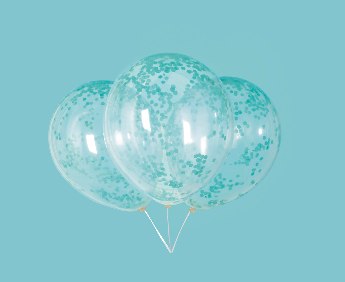 Latex balloon 12" - Clear with Caribbean , 6ct - Pre-Filled with Confetti