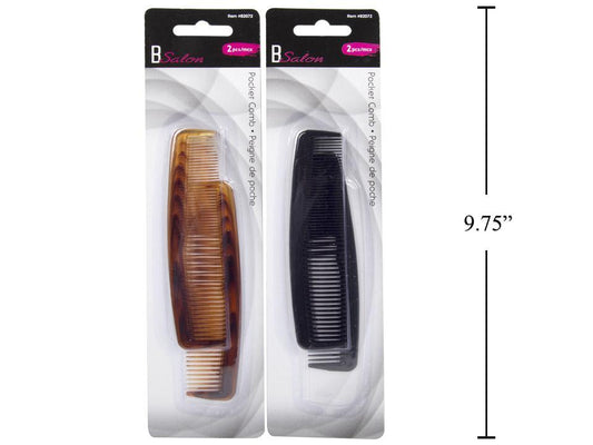 Bodico 2-pc Pocket Comb, 2 col., b/c(HZ)
