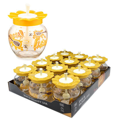 GLASS HONEY JAR-380ML
