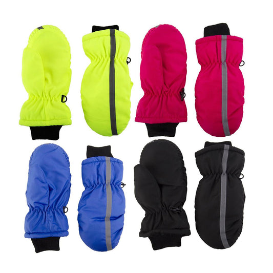 NordicT. Kids Ski Mitts w Reflector 4 asst, w cuff strap, hc