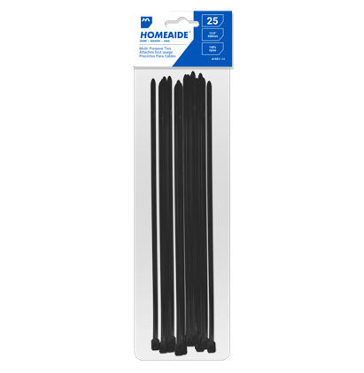 CABLE TIES - 350mm/13.8" 25PCS, BLACK